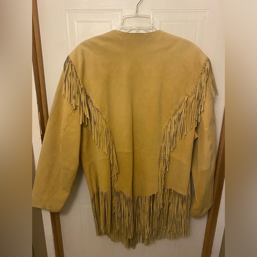 VTG Cripple Creek Golden Tan Fringe Leather Jacket - Picture 12 of 12